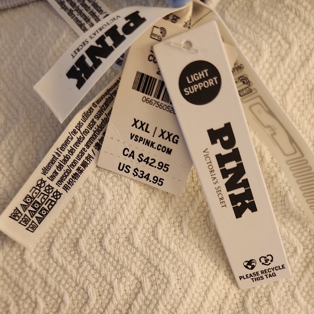 Pink Victoria Secret Active Play Sports Bra Size Xxl New Wt - Picture 2 of 7